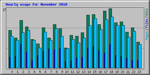 Hourly usage for November 2010