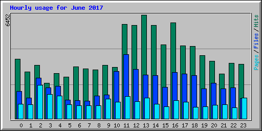 Hourly usage for June 2017